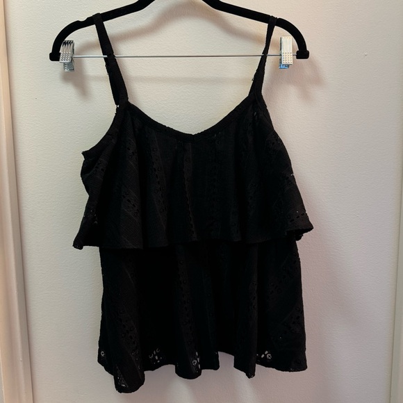 NWOT INC International Concepts Black Lace Top - Picture 2 of 3